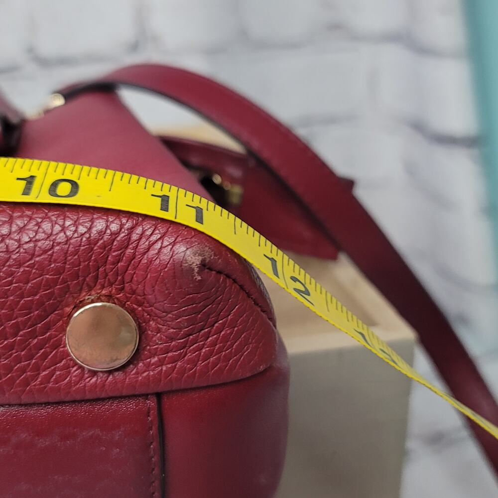 Michael Kors- Leather Satchel Crossbody- Burgundy in color- Small in size - Picture 9 of 10